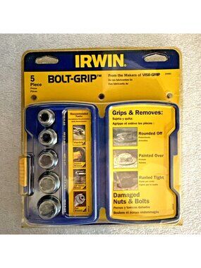 Irwin Hanson 394001 Bolt Grip Stripped Bolt Extractor Removers Base Set 5 Piece